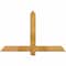 Ekena Millwork Eugene Rough Sawn Timber Gable Bracket, Western Red Cedar, 48"W x 30"H x 2"D x 4"F, 15/12 Pitch GBW048X30X0204EUG00RWR - alternate 1
